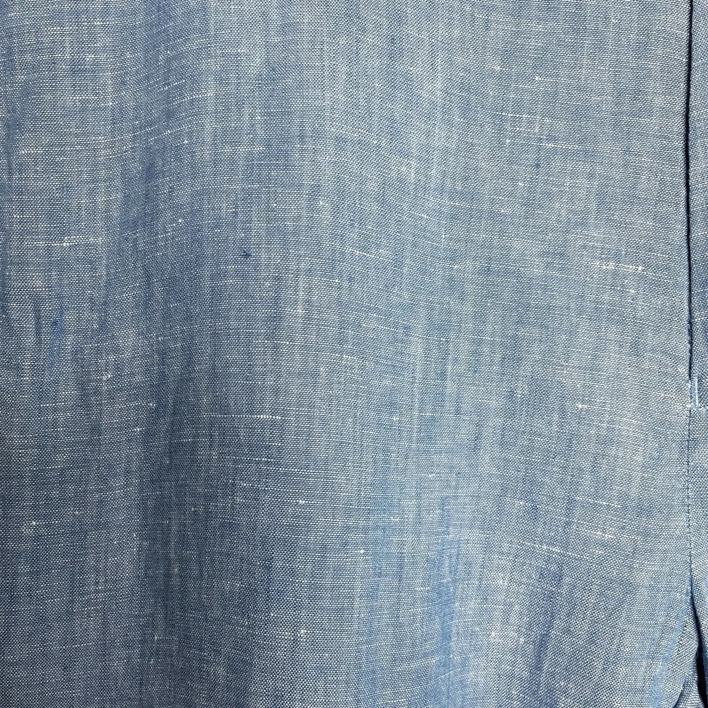 TailorBryd collection Linen Men blue pebbled Beach flat front golf pants 34/32